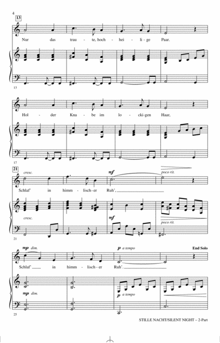 Stille Nacht/Silent Night (With American Sign Language) (arr. Greg Gilpin)