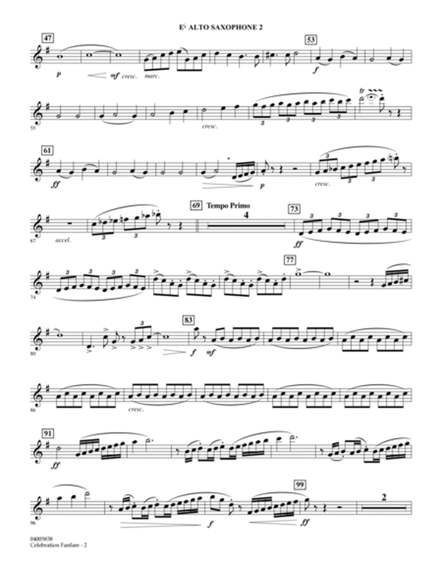 Celebration Fanfare (On a Theme by Haydn) - Eb Alto Saxophone 2