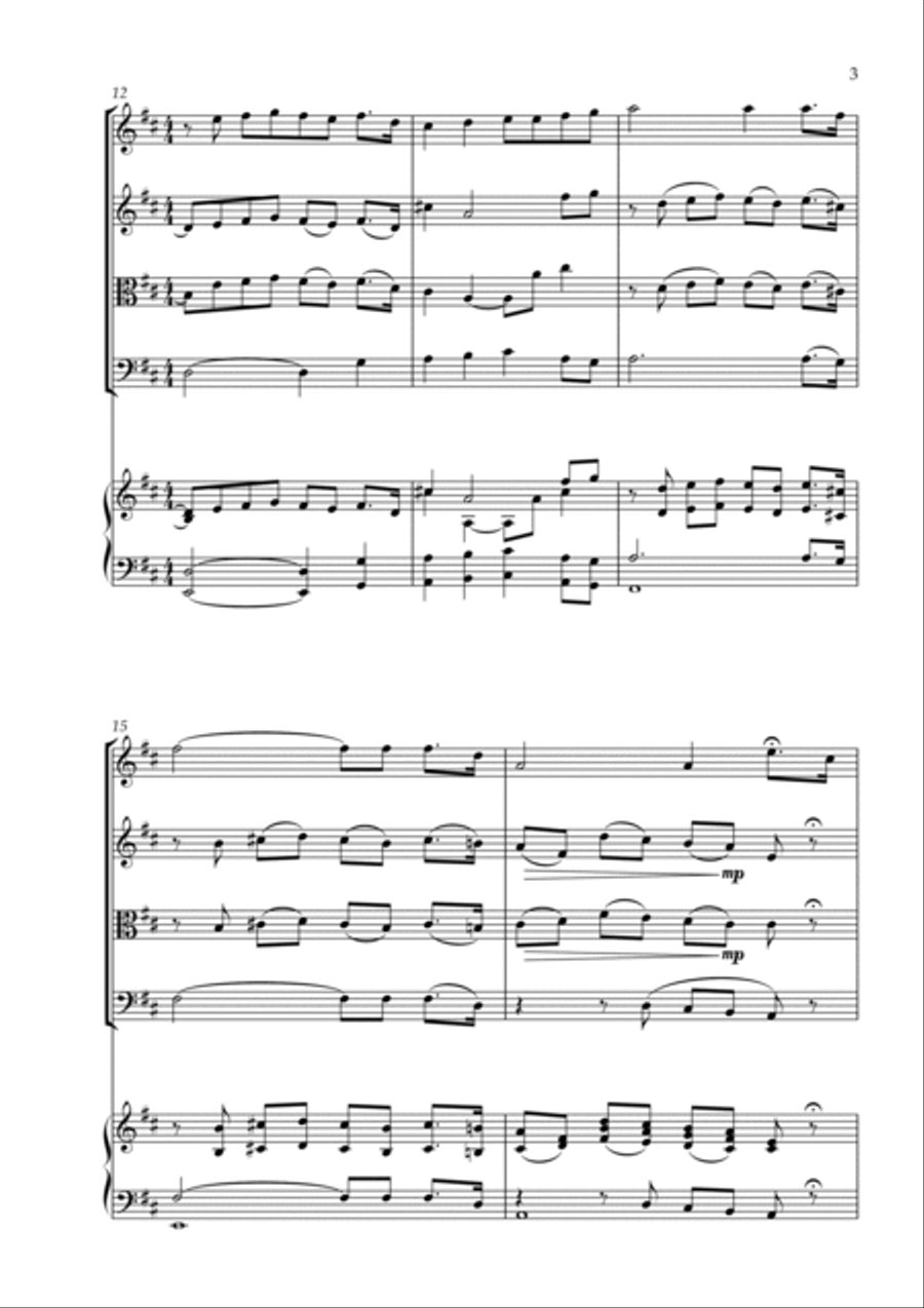 Nessun Dorma - String Quartet & Piano String Quartet scores gallery preview page 3
