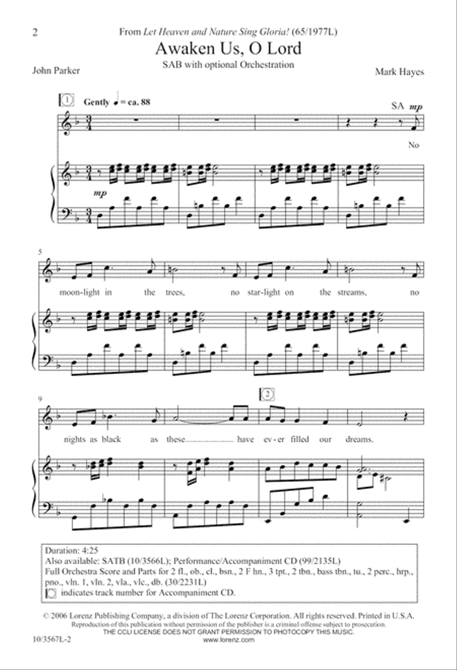 Awaken Us, O Lord Awaken Us, O Lord 3-Part scores gallery preview page 3
