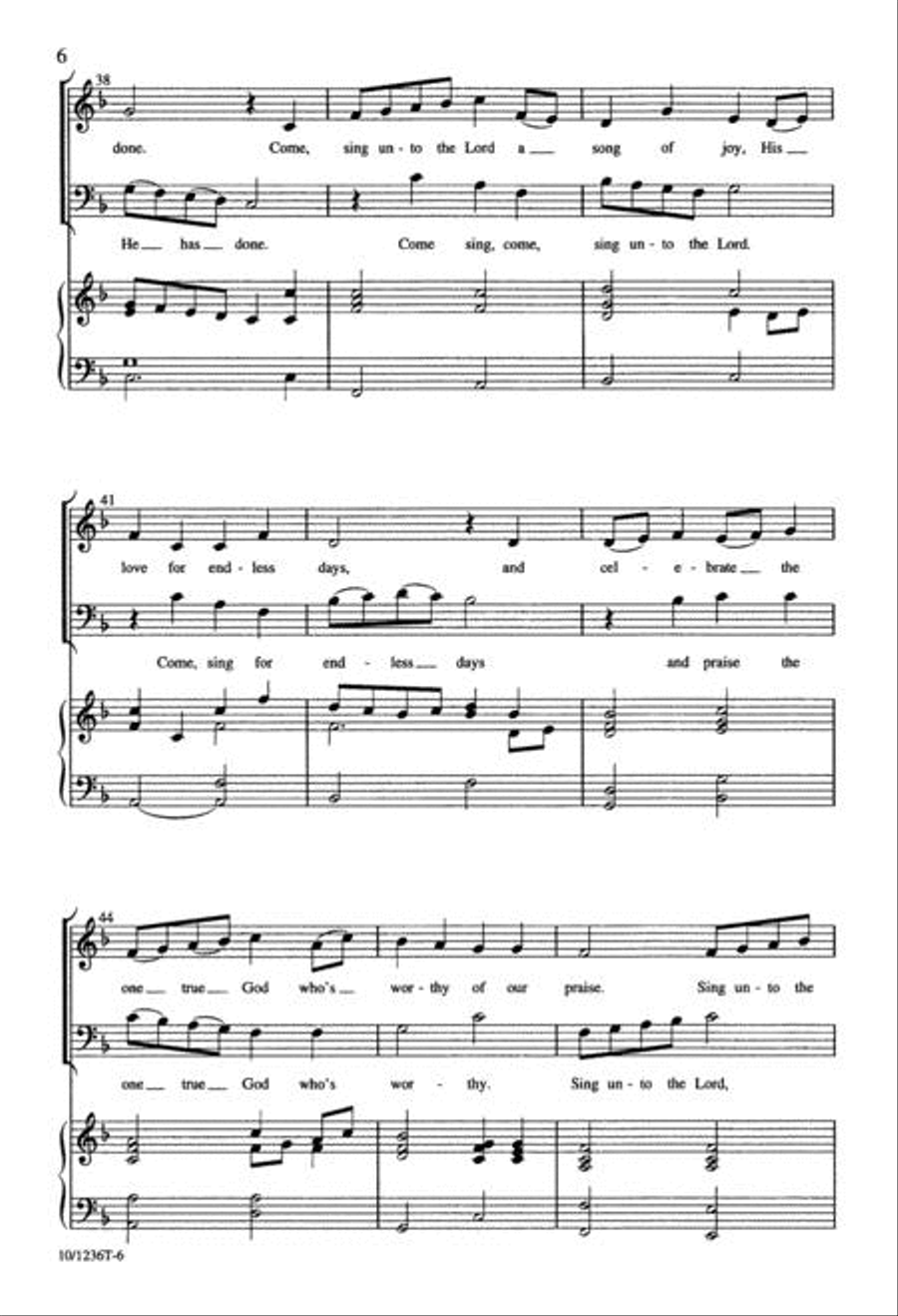 Come Sing Unto The Lord 2-Part scores gallery preview page 6