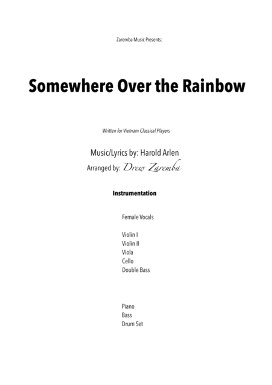 Over The Rainbow Small Ensemble scores gallery preview page 1