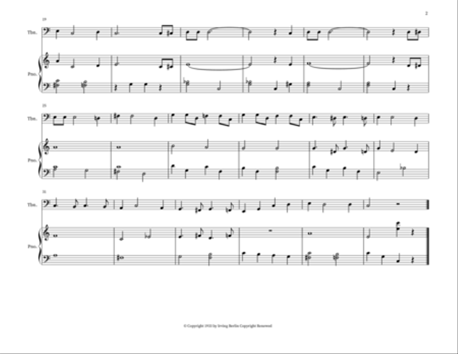 Easter Parade Trombone Duet scores gallery preview page 2