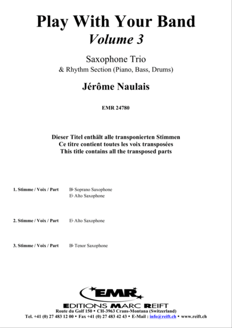 Play With Your Band Volume 3 Saxophone Ensemble scores gallery preview page 3