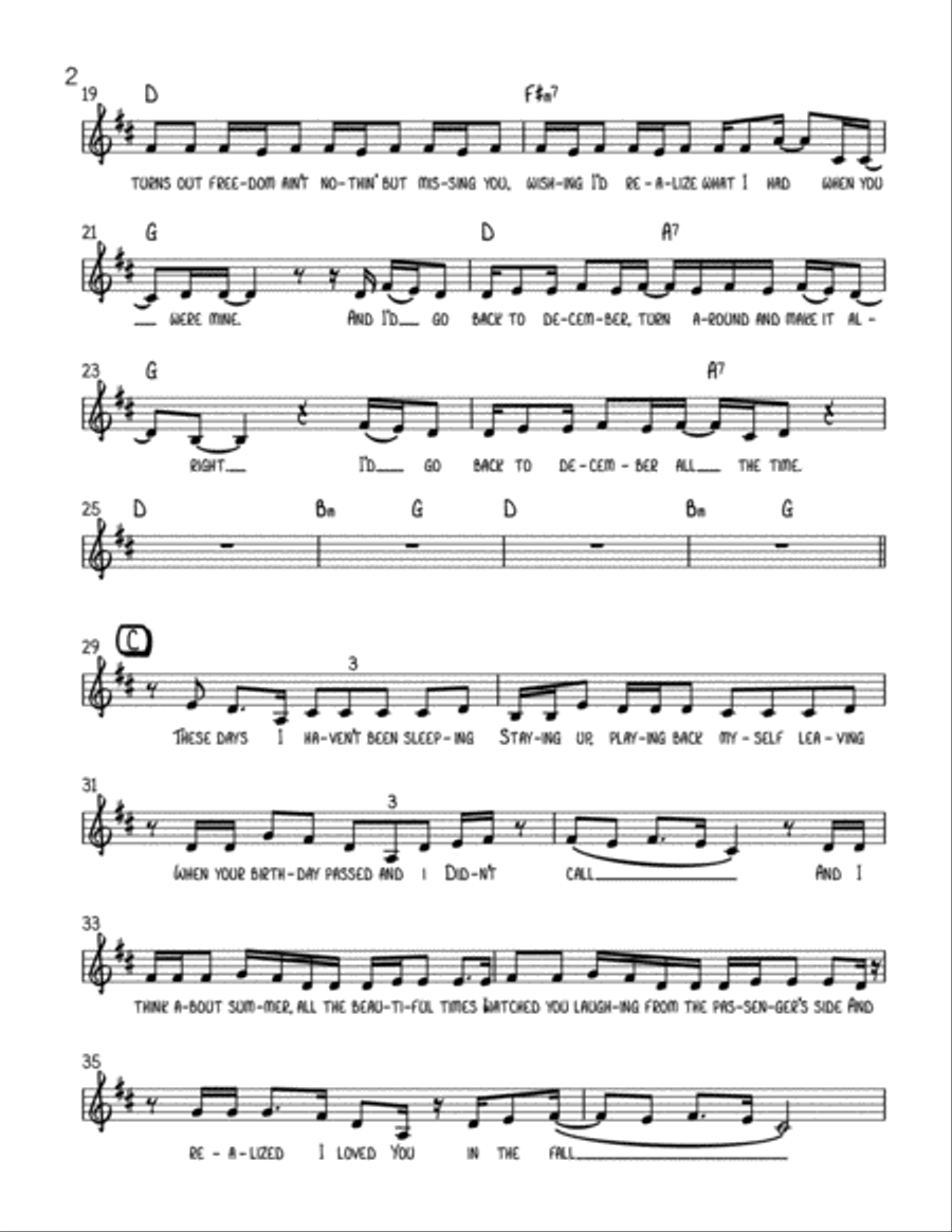 Back To December Back To December SA scores gallery preview page 2