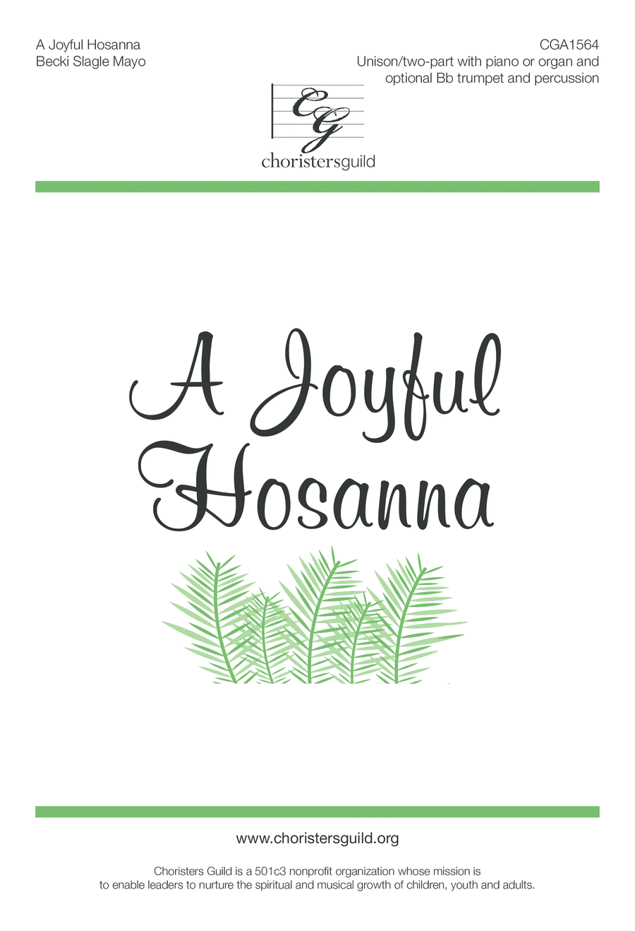 A Joyful Hosanna Unison Choir scores gallery preview page 1