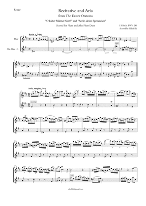 J S Bach Recit. and Aria from The Easter Oratorio, BWV 249. Duet for Flute and Alto Flute