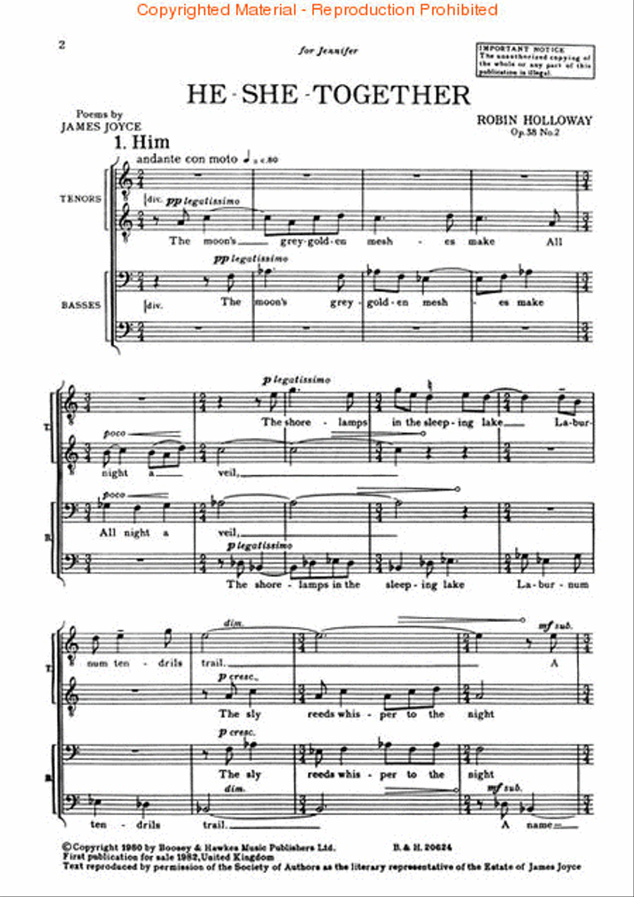 He-She-Together, Op. 38, No. 2 Divisi scores gallery preview page 2