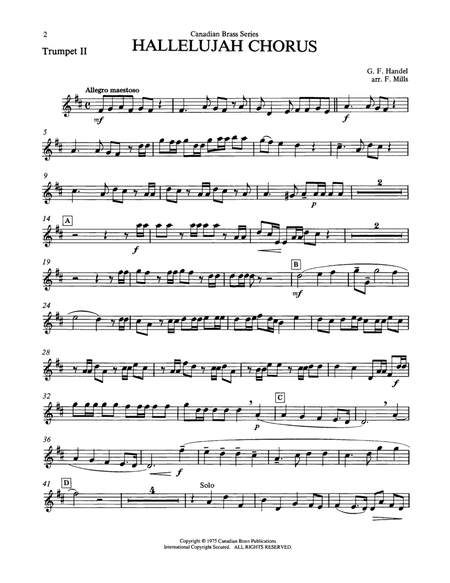 Hallelujah Chorus - Bb Trumpet 2 (Brass Quintet)