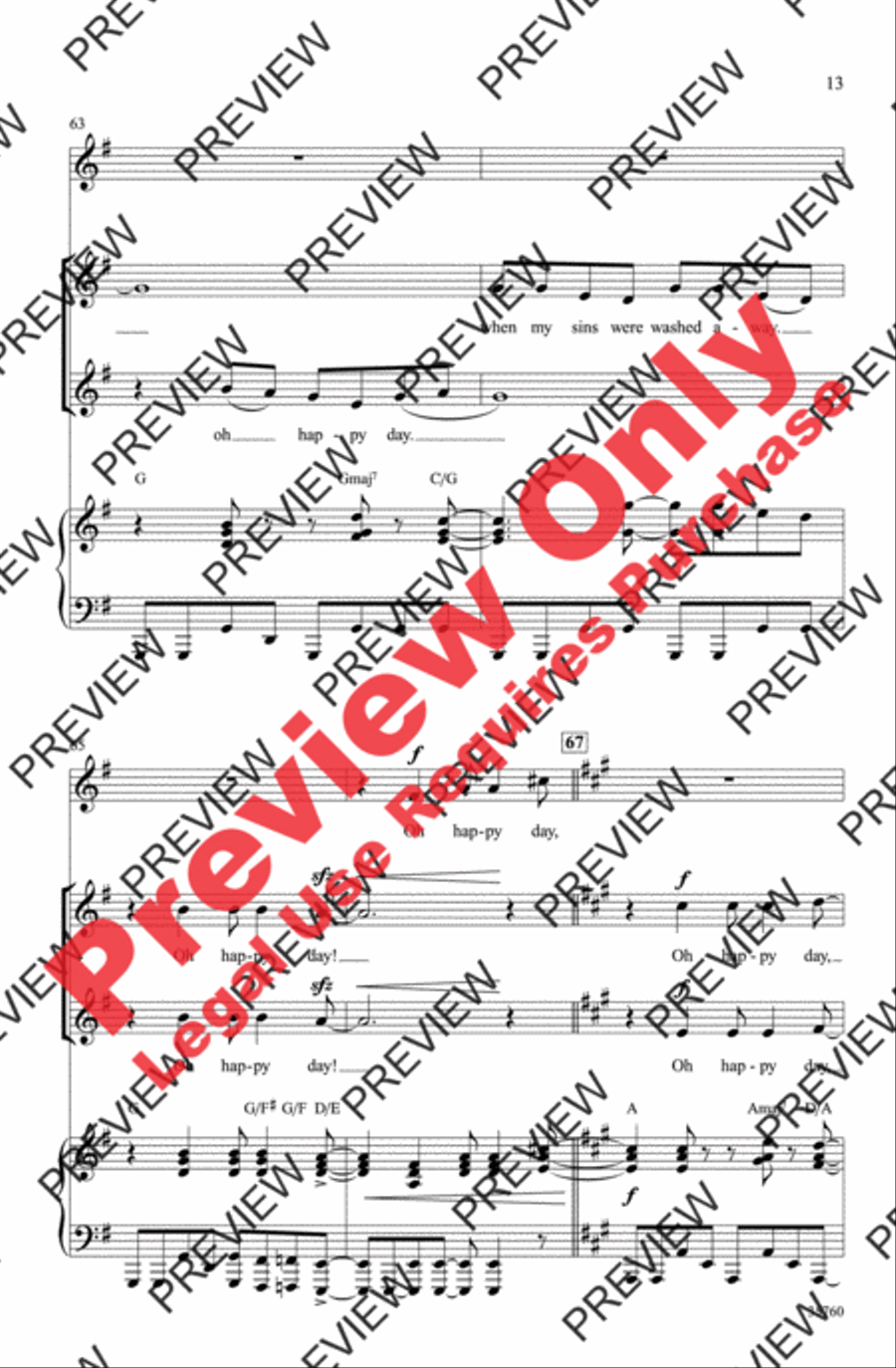 Oh Happy Day 2-Part scores gallery preview page 13