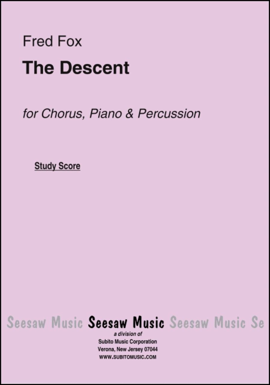 The Descent The Descent Choir scores gallery preview page 1