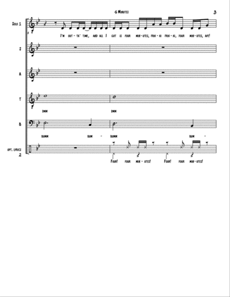 4 Minutes 4 Minutes 4-Part scores gallery preview page 3