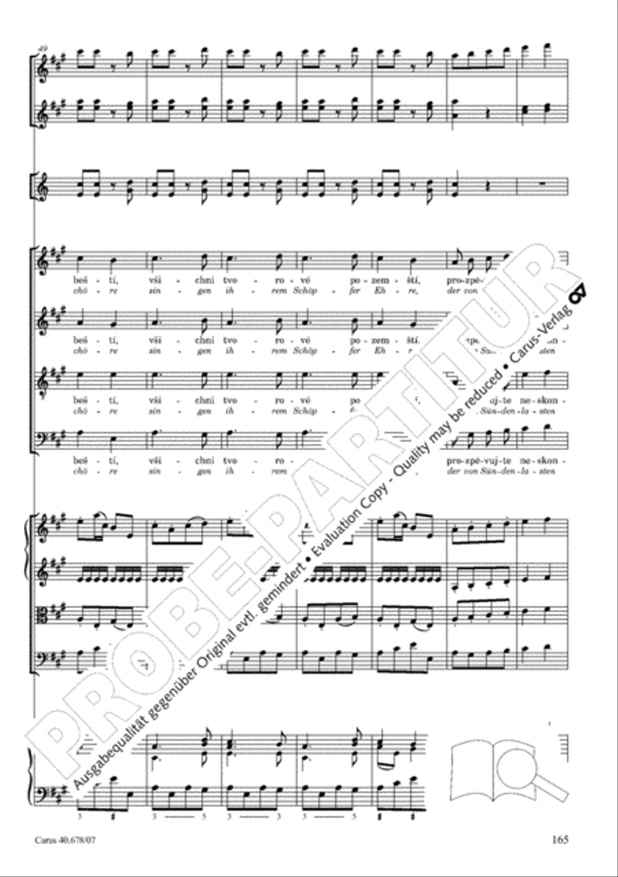 Missa pastoralis bohemica 4-Part scores gallery preview page 178