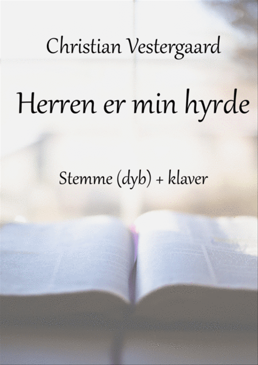 Herren er min hyrde (dyb stemme + klaver) Voice scores gallery preview page 1