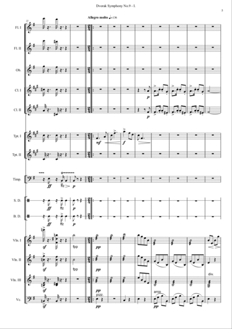 Symphony No.9 From the New World_I Orchestra scores gallery preview page 5