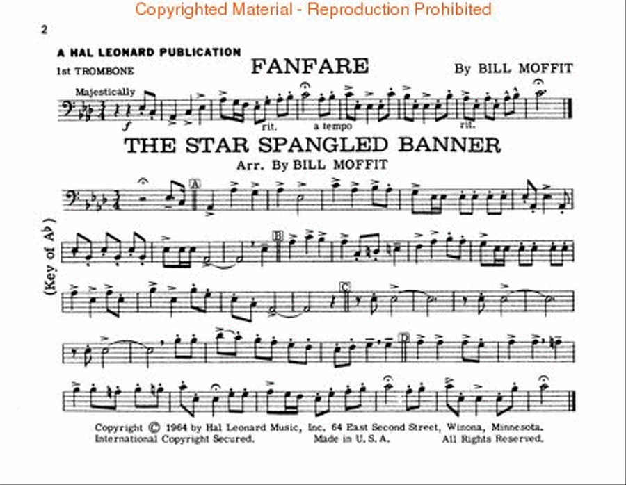 Soundpower's Greatest Hits – Bill Moffit – 1st Trombone Marching Band scores gallery preview page 2
