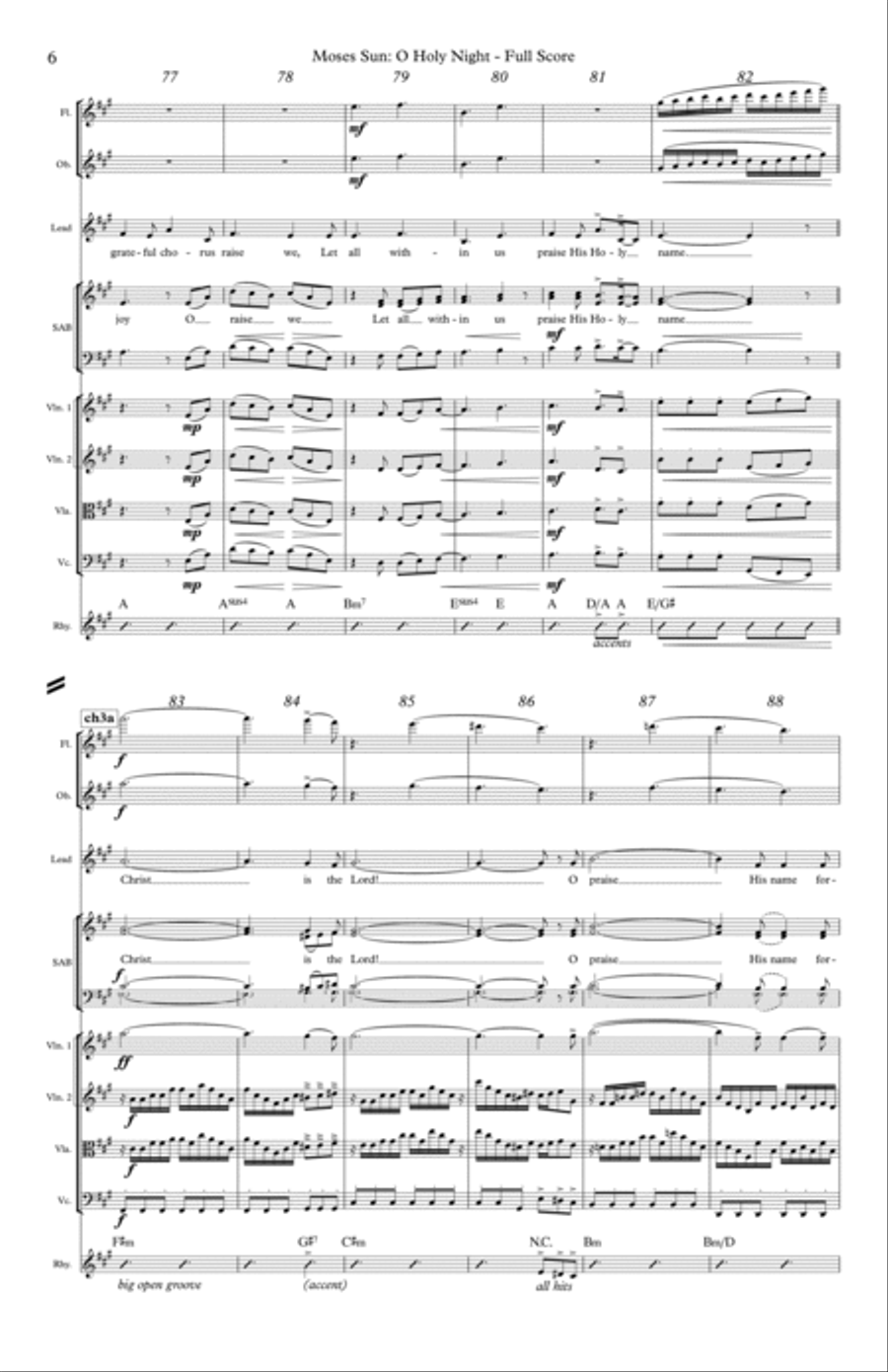 O Holy Night Chamber Orchestra scores gallery preview page 6