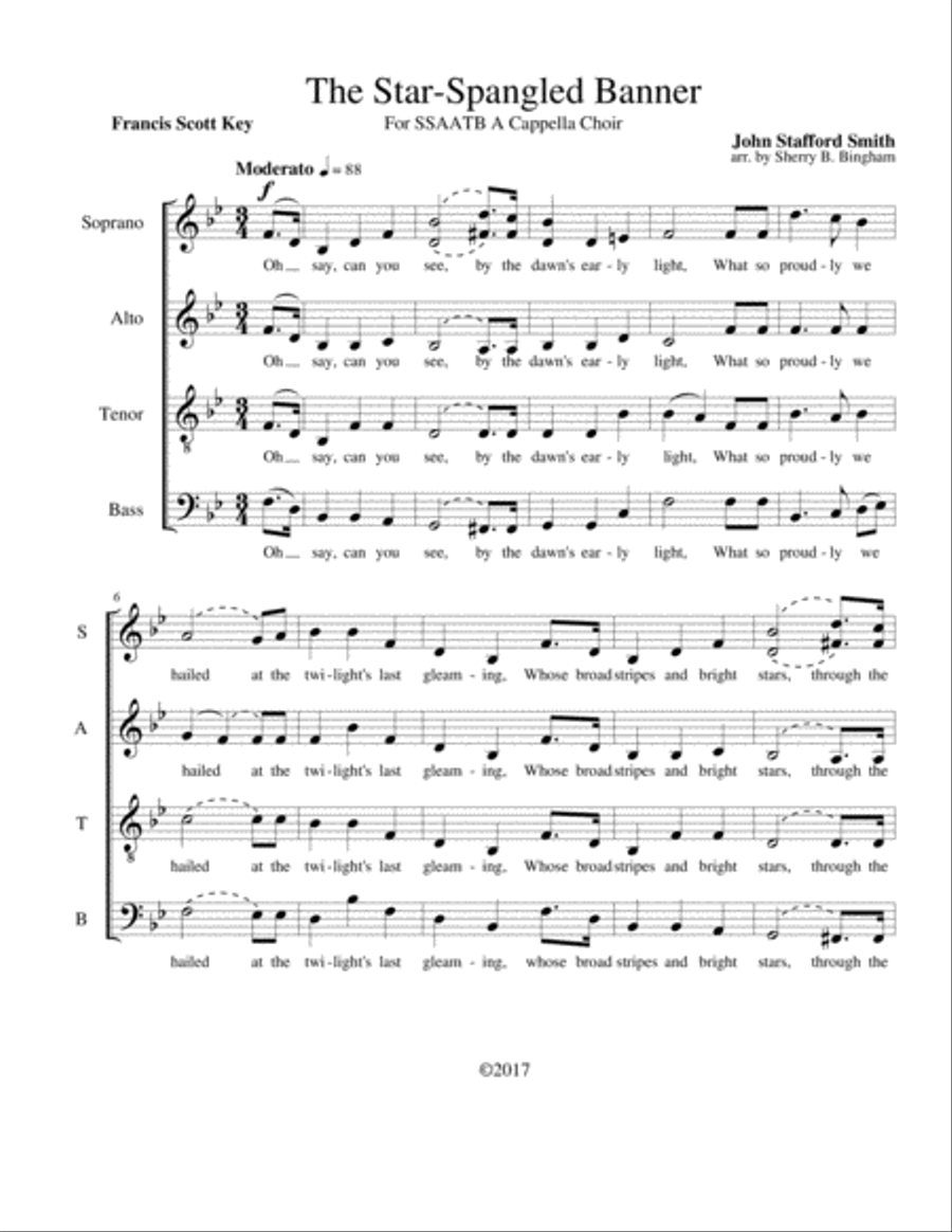The Star-Spangled Banner Divisi scores gallery preview page 1