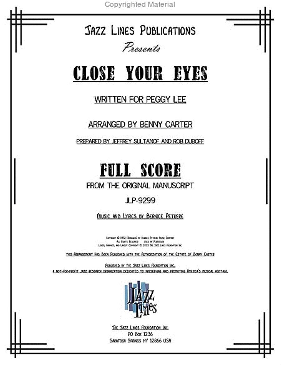 Close Your Eyes Orchestra scores gallery preview page 2
