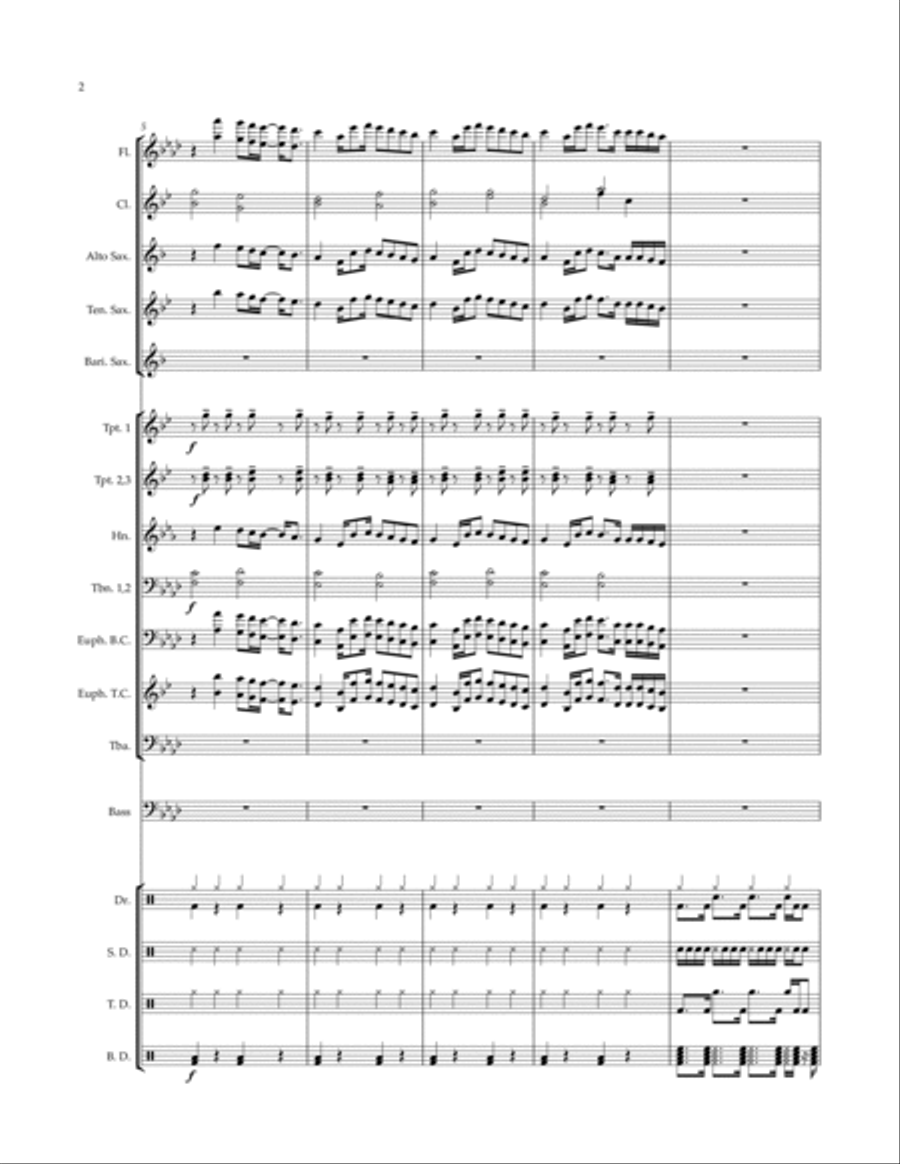 Stereo Hearts Stereo Hearts Marching Band scores gallery preview page 2