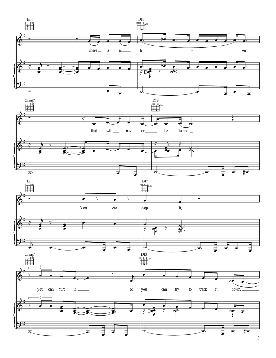 Someday Piano, Vocal, Guitar scores gallery preview page 5
