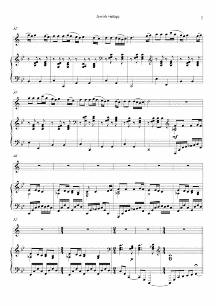 Jewish Vintage Clarinet Solo scores gallery preview page 4