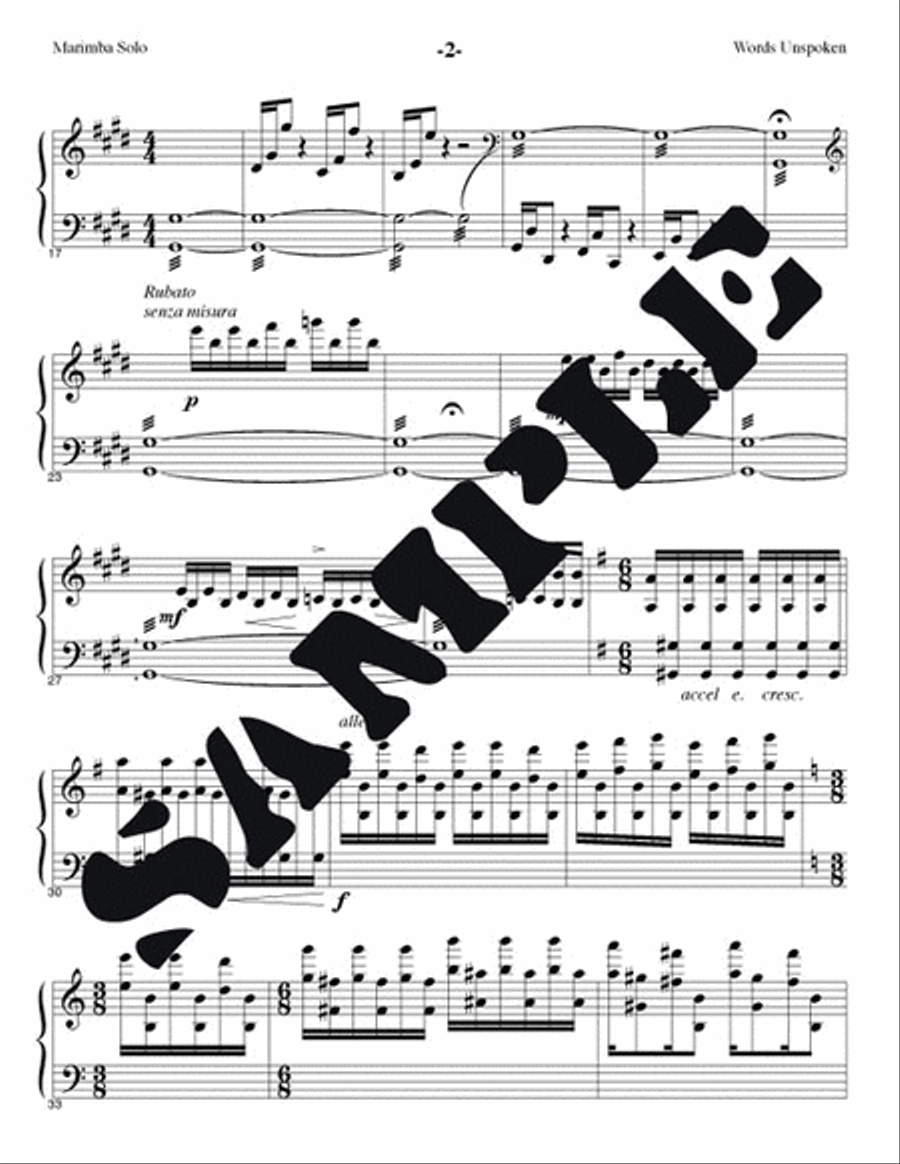 Words Unspoken A Cappella scores gallery preview page 2