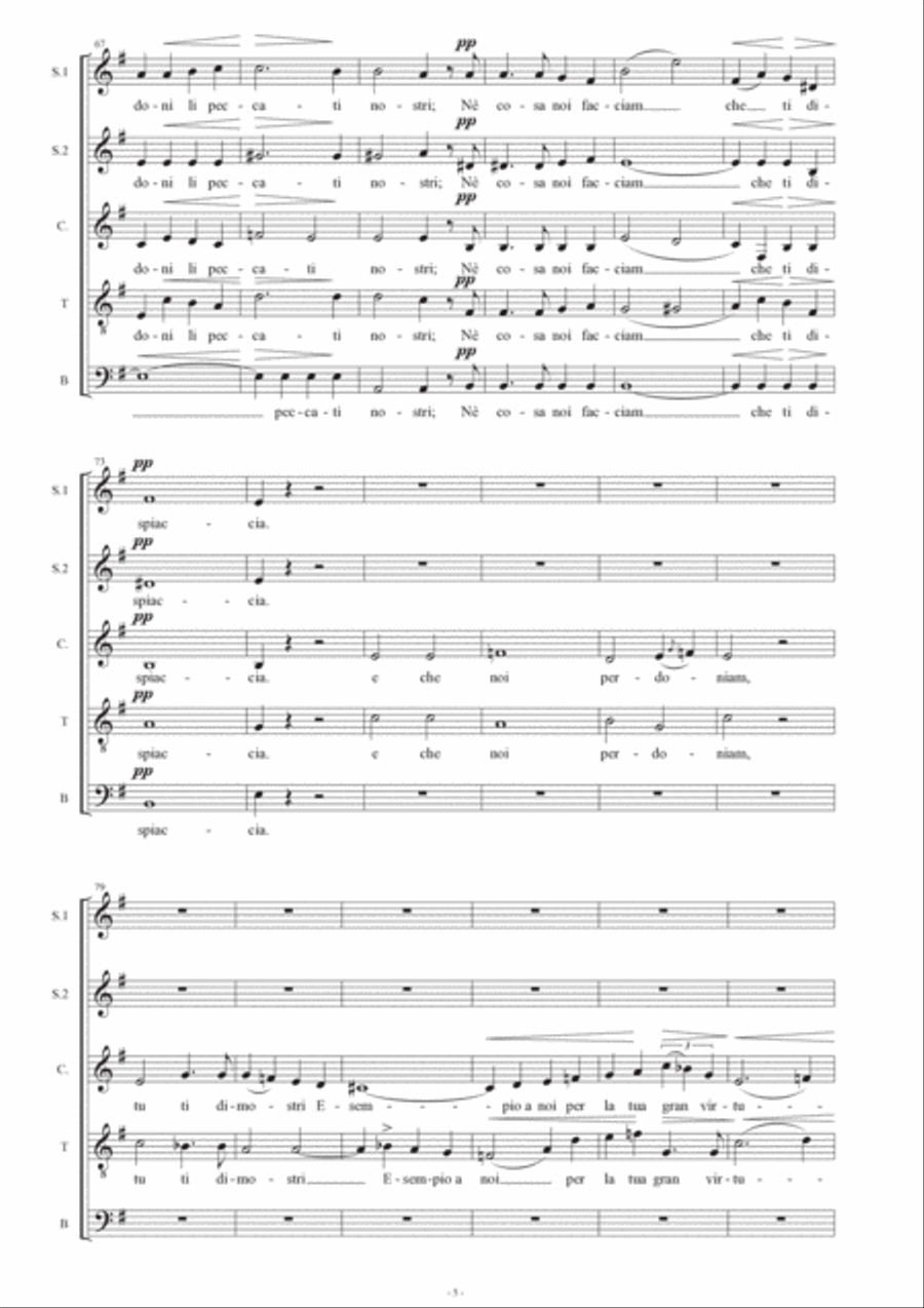 O PADRE NOSTRO - G. Verdi - Fo SSATB Choir Divisi scores gallery preview page 5