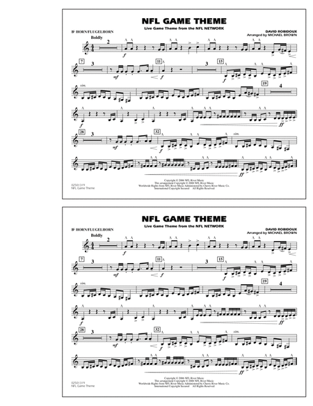 NFL Game Theme - Bb Horn/Flugelhorn