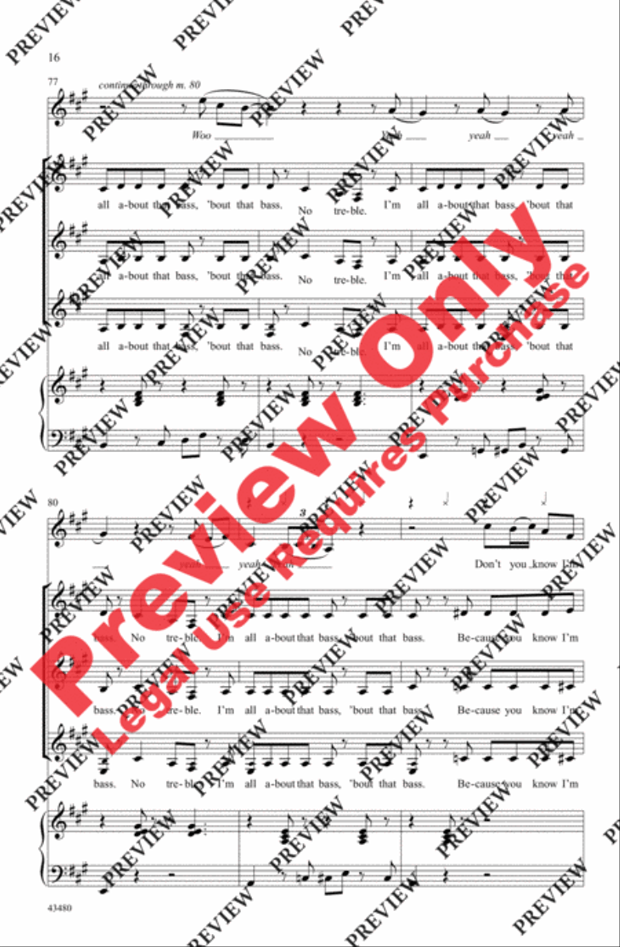 All About That Bass - SoundTrax CD (CD only) Choir scores gallery preview page 16