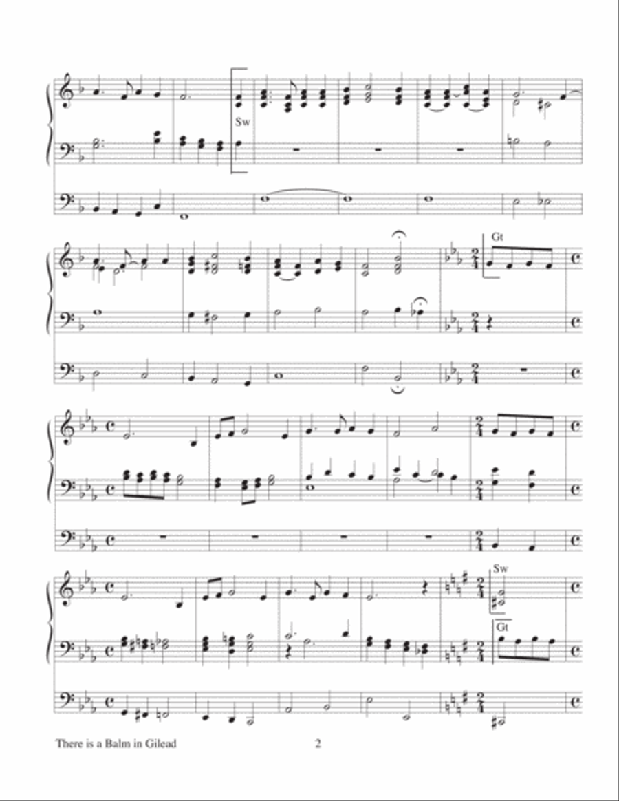 There Is a Balm in Gilead Organ Solo scores gallery preview page 3