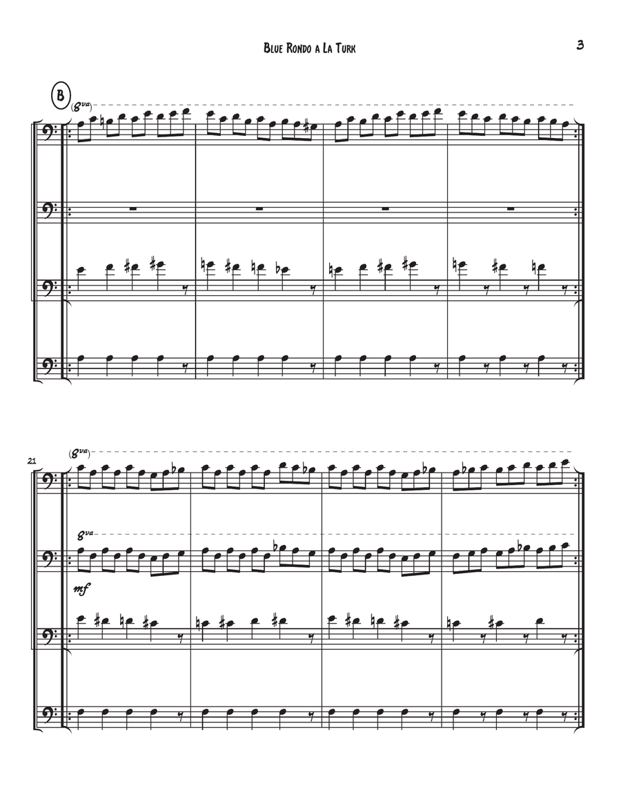 Blue Rondo A La Turk Small Ensemble scores gallery preview page 4