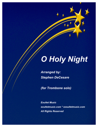 Book cover for O Holy Night (for Trombone solo and Piano)