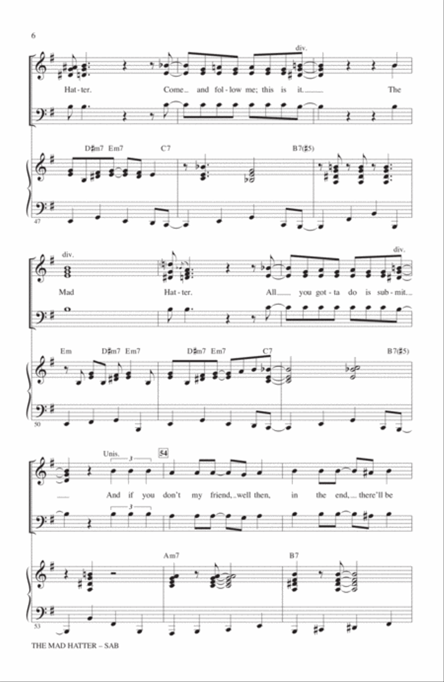 The Mad Hatter 3-Part scores gallery preview page 5
