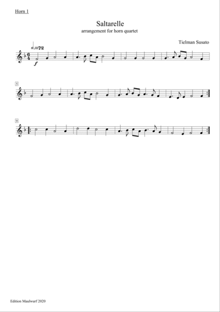 Saltarelle Saltarelle Brass Quartet scores gallery preview page 2
