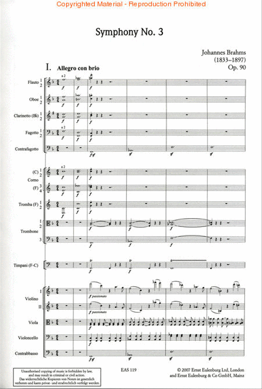 Symphony No. 3 in F Major op. 90 Orchestra scores gallery preview page 2