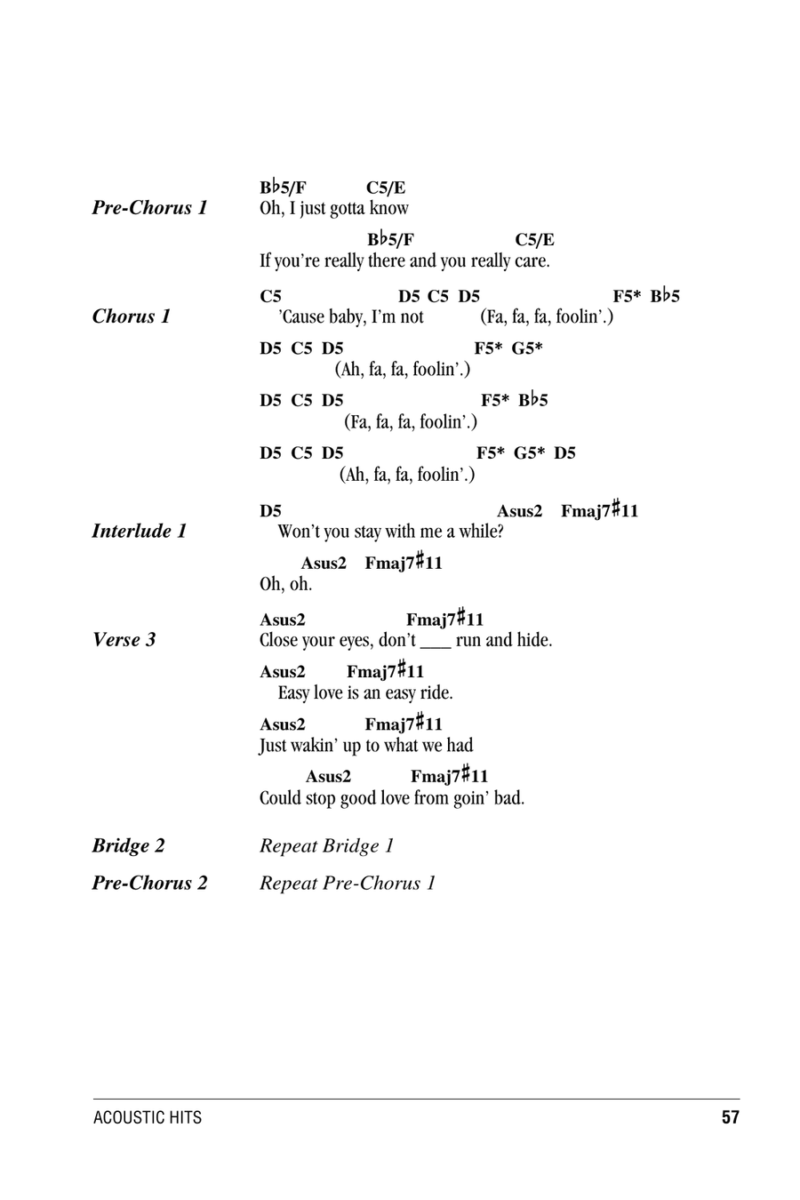 Foolin' Acoustic Guitar scores gallery preview page 2