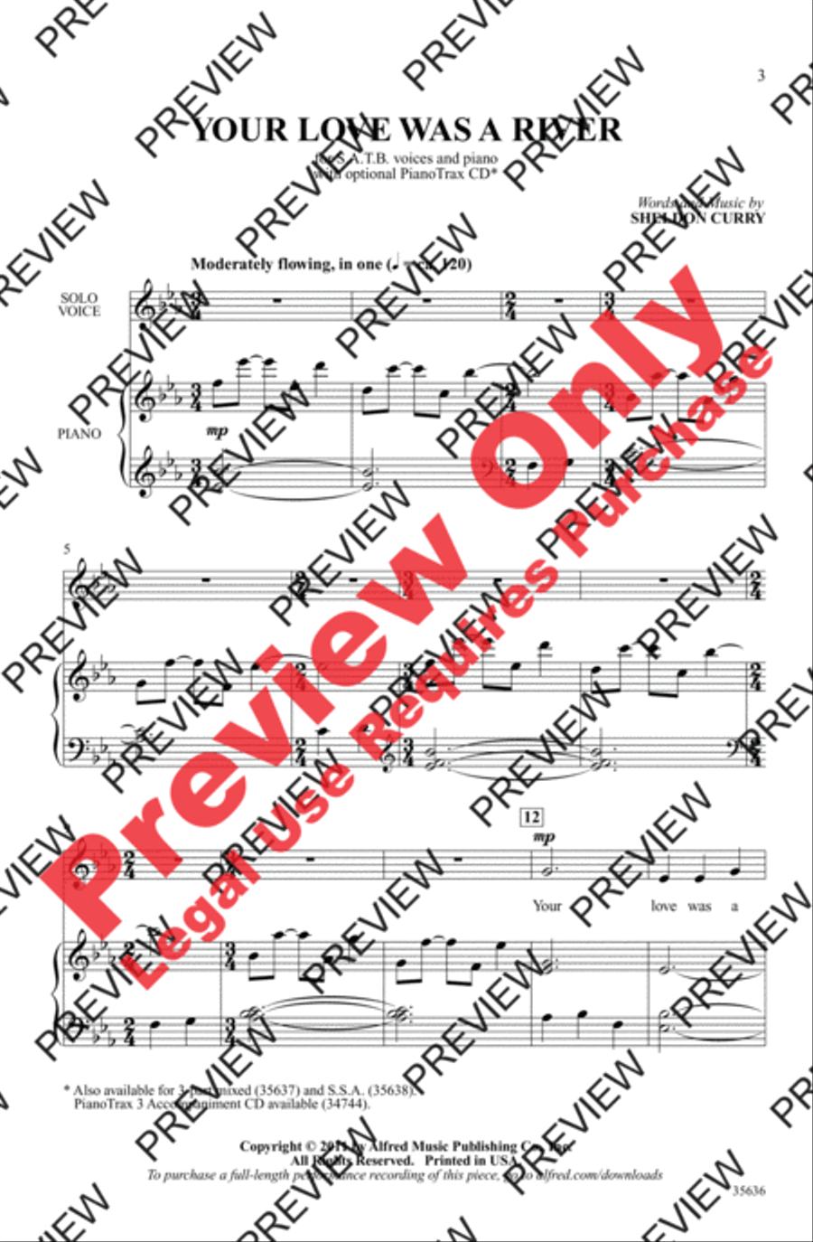 Your Love Was a River 4-Part scores gallery preview page 2