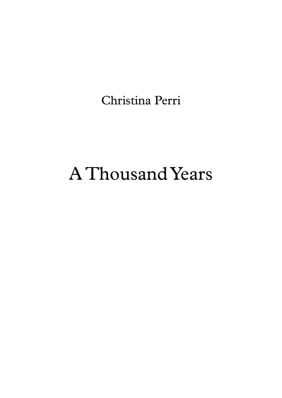 A Thousand Years 4-Part scores gallery preview page 1