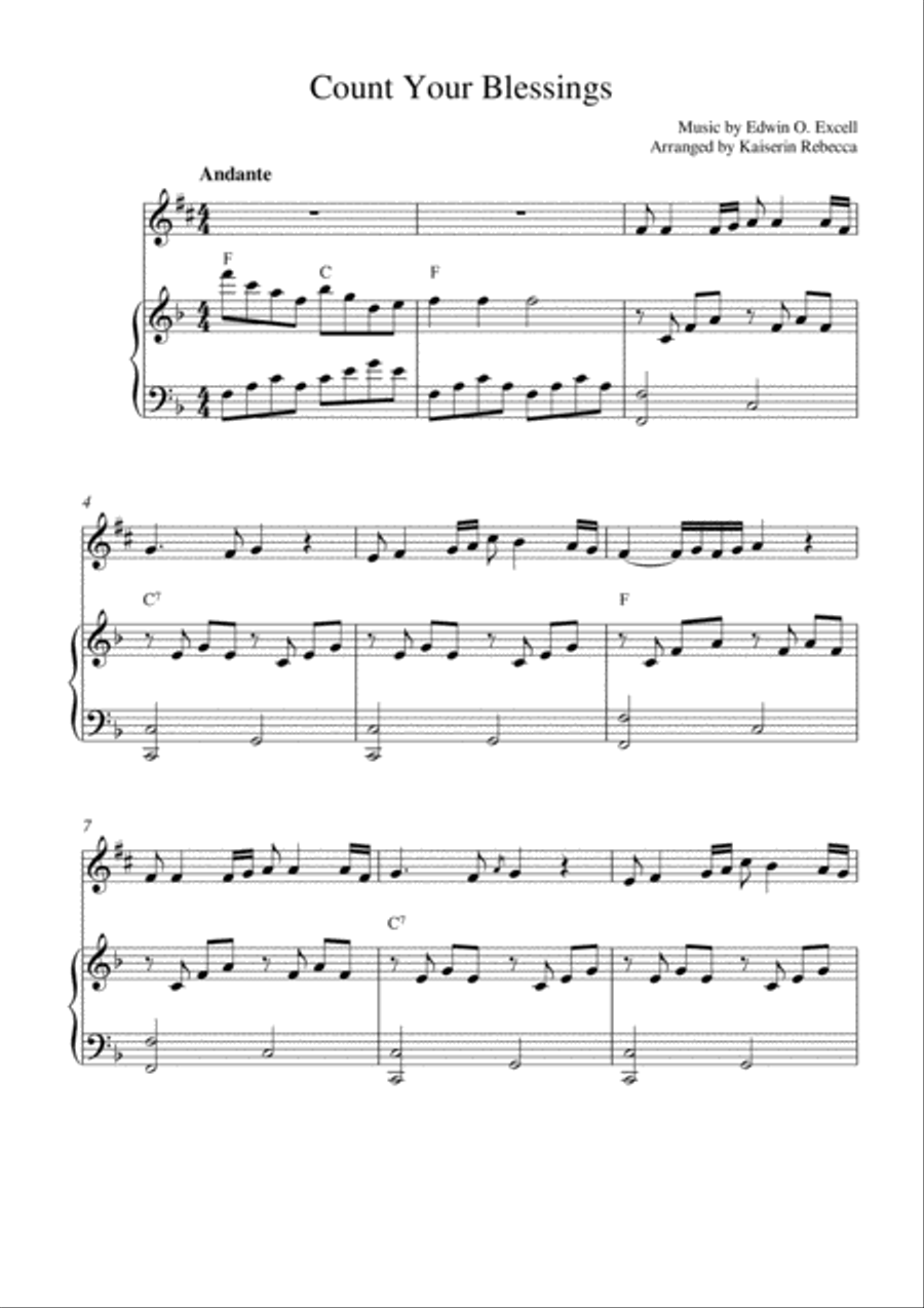 Count Your Blessings Alto Saxophone scores gallery preview page 1