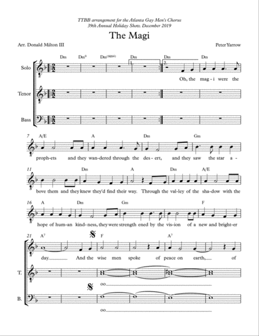 Magi,the(heart Of Man's)yarrow/h Small Ensemble scores gallery preview page 1