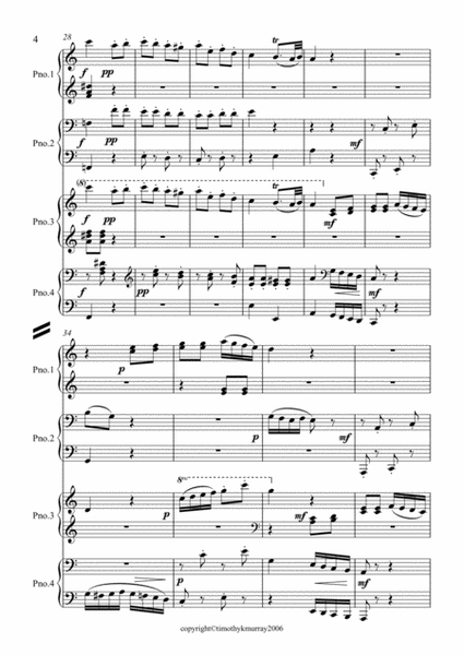 Mozart - Rondo alla Turca - 2 Pianos, 8 Hands image number null