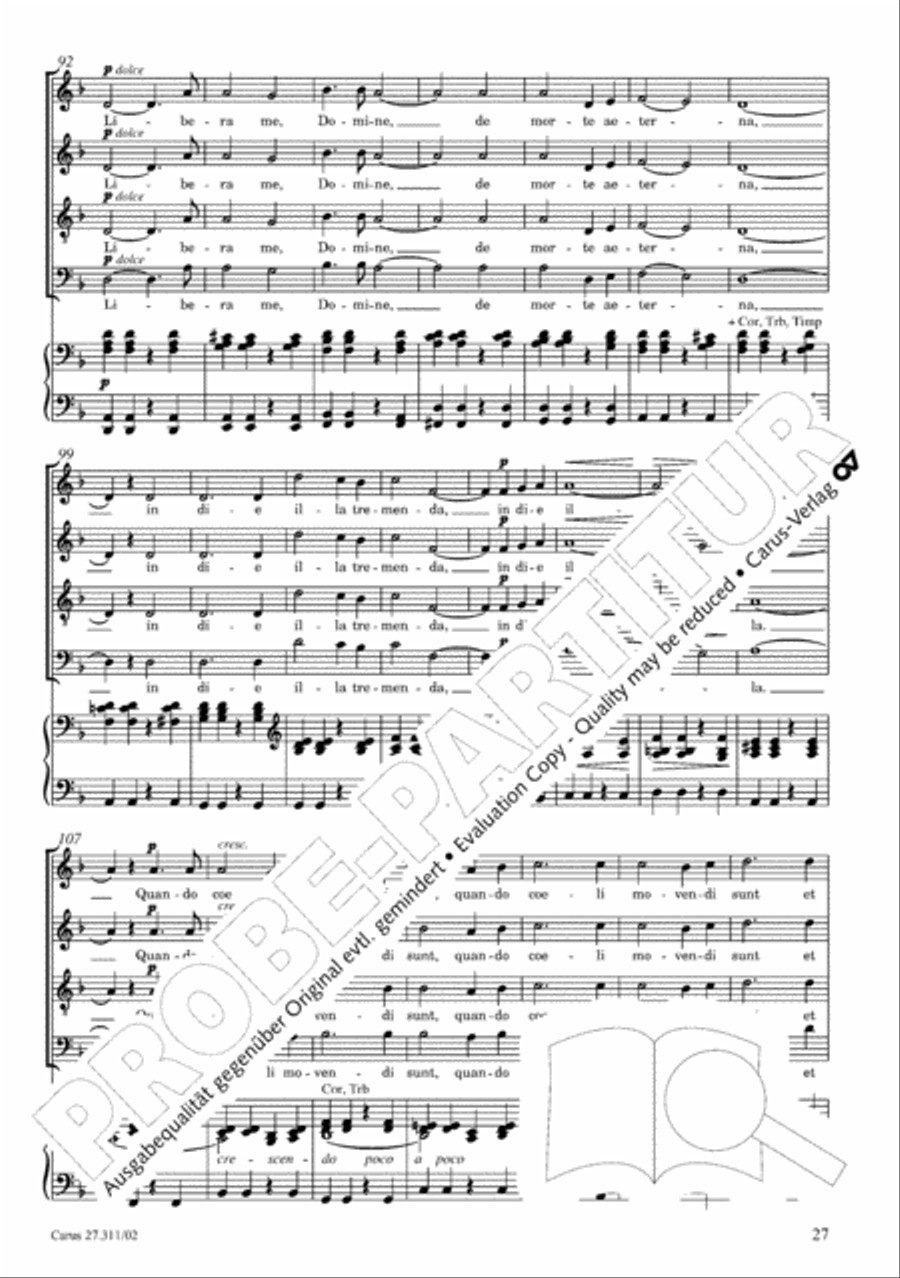 Requiem - church version (Requiem. Fassung mit kleinem Orchester) 4-Part scores gallery preview page 28
