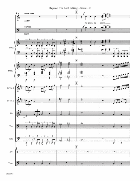 Rejoice, the Lord Is King - Brass and Percussion Score and Parts