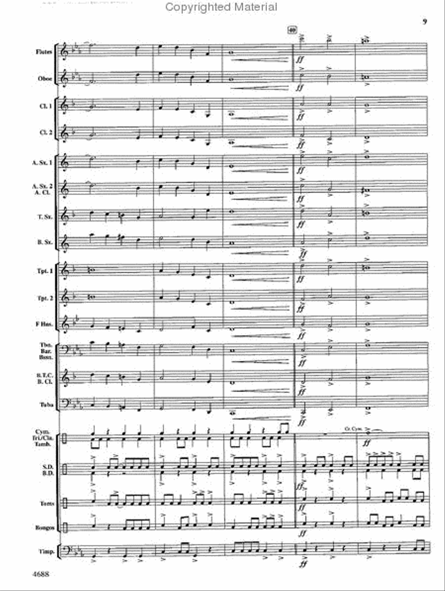Tribal Drums Tribal Drums Concert Band scores gallery preview page 9