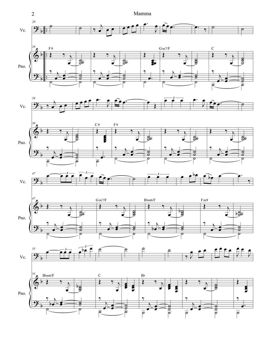 Mama (mamma) Trombone Duet scores gallery preview page 2