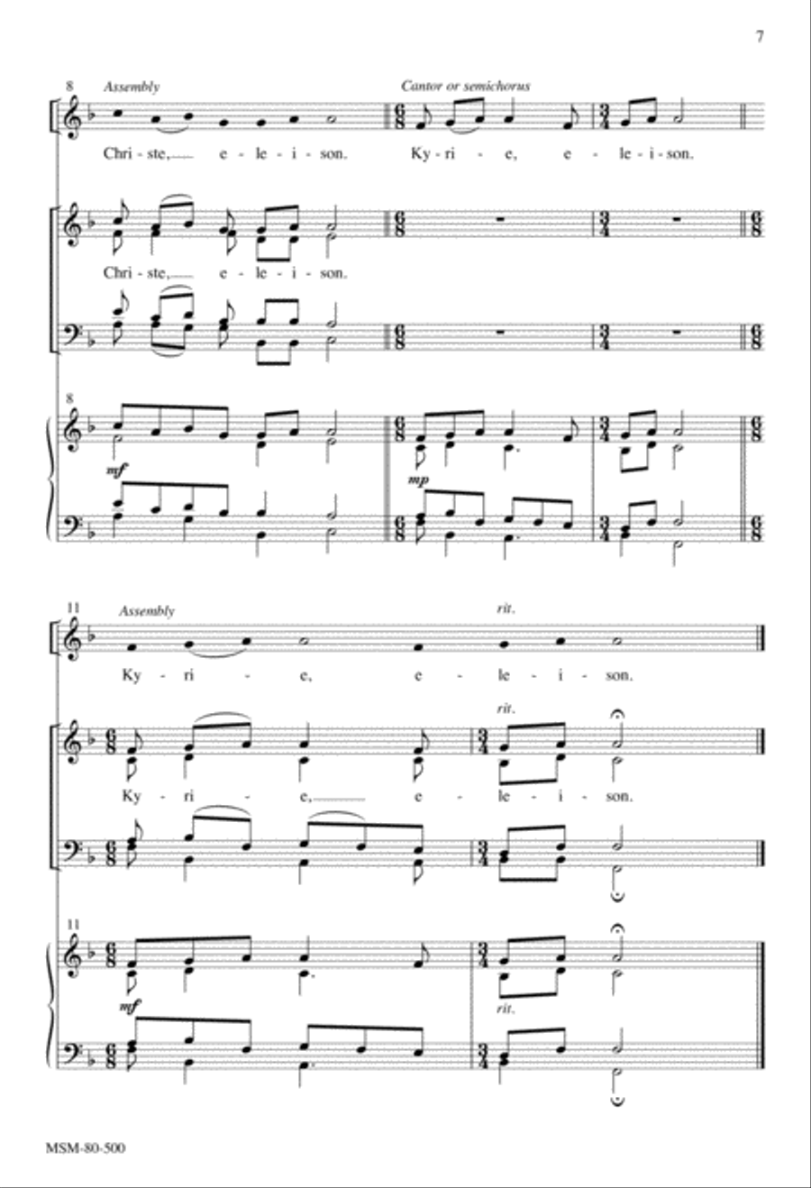 Mass of the Transfiguration 4-Part scores gallery preview page 5