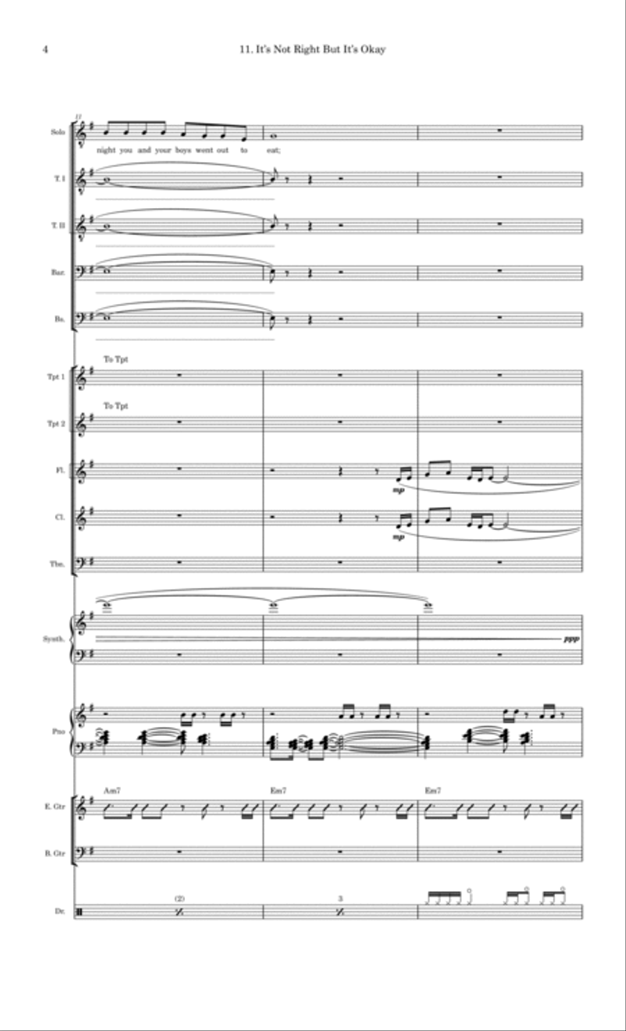 It's Not Right But It's Okay Large Ensemble scores gallery preview page 4