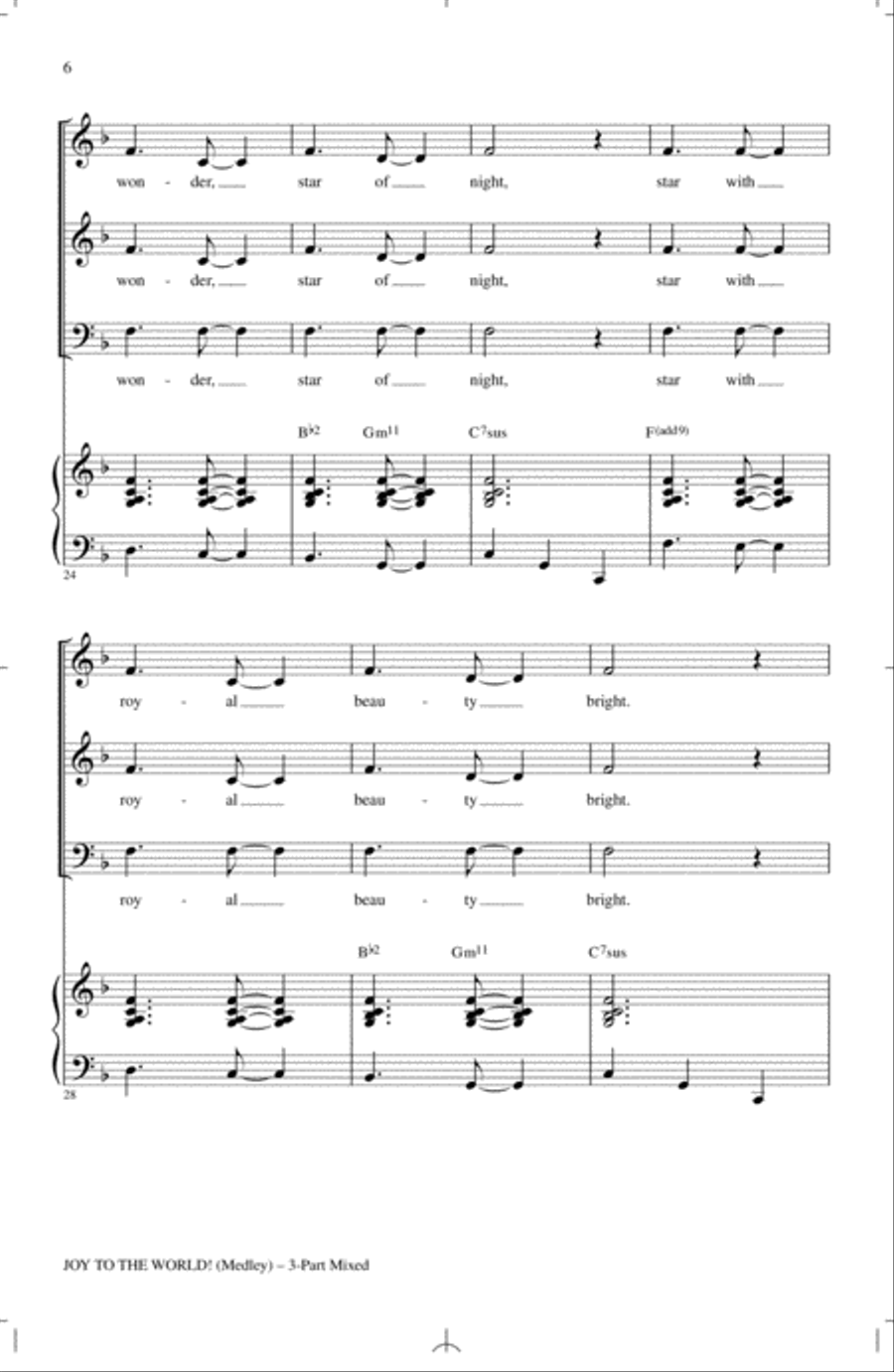 Joy To The World! (Medley) 3-Part scores gallery preview page 4