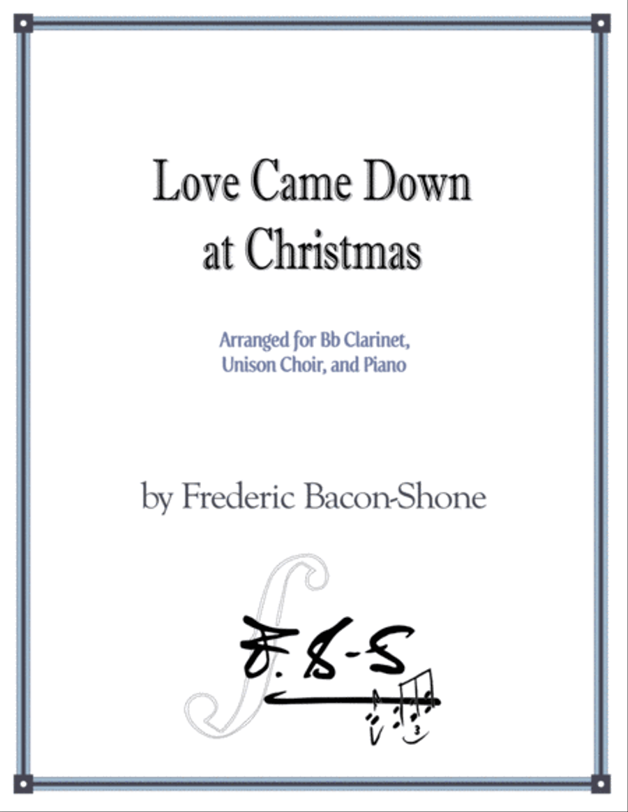 Love Came Down at Christmas Unison Choir scores gallery preview page 1